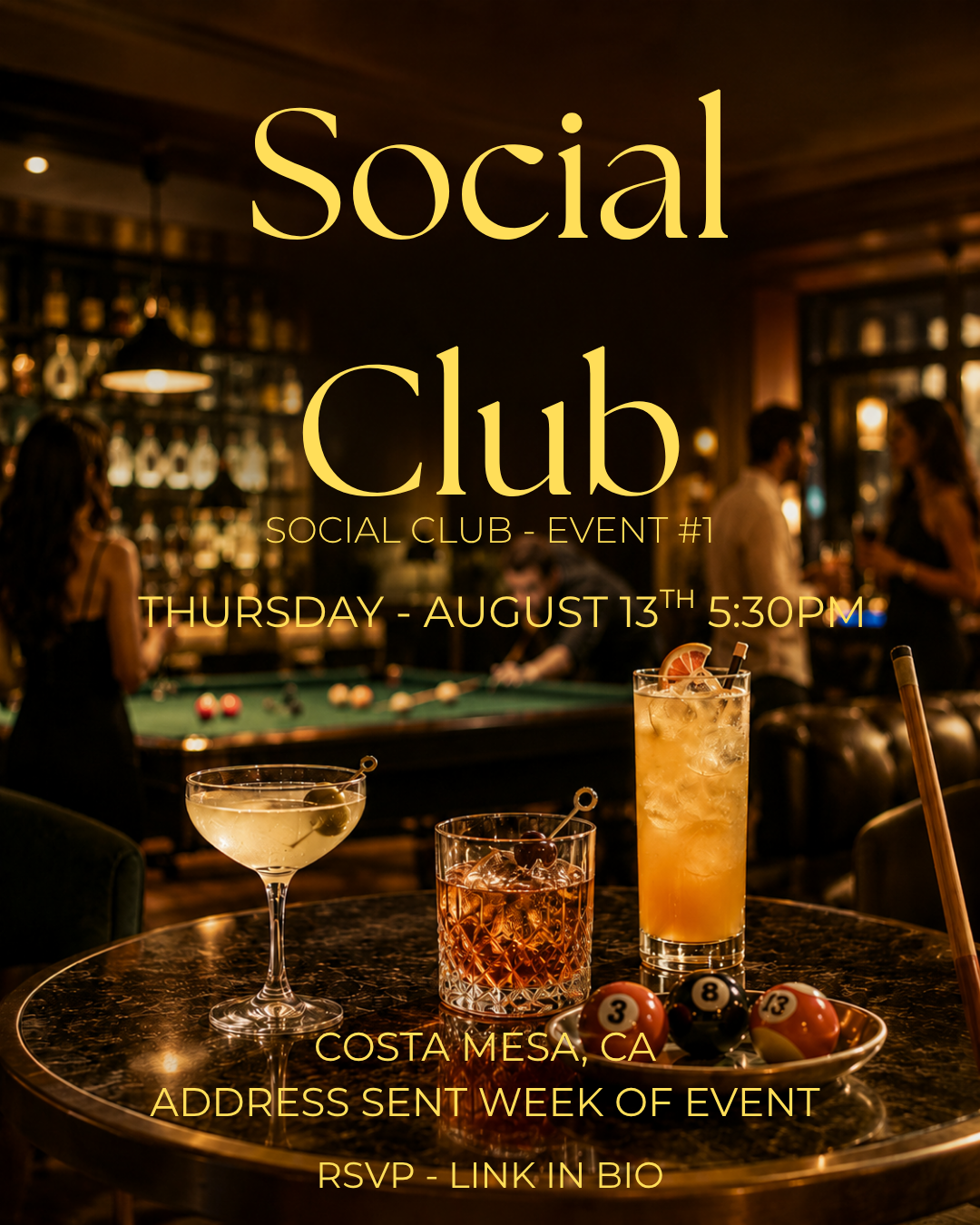Social Club Event 1: Happy Hour